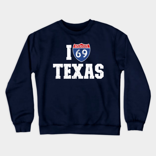 I69 Texas Highway Sign Crewneck Sweatshirt by Etopix